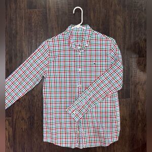 Vineyard Vines Red and Green Checkered Shirt